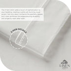 Linen Home 100% Cotton Percale Sheet Set, King Size, Snow White, Deep Pocket - Image 3