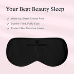 Sleep Mask in Black, 100% Silk, Pure Mulberry Silk, Light Blocking Eye Mask - Image 2