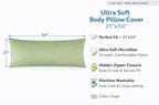 EVOLIVE Body Pillow Cover 21"x54", Ultra Soft Microfiber Pillowcase - Image 2