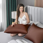 Mulberry Silk Pillowcase for Hair and Skin, Queen Size Cooling Silk Pillow Case - Image 5