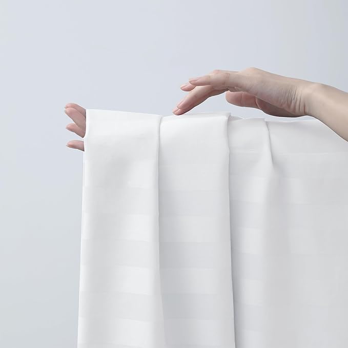 Cotton Cal King Flat Sheet Only, 600 Thread Count 100% Egyptian Cotton Top - Image 4