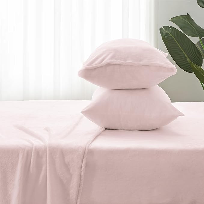 BEDELITE Flannel Sheets Twin Size Pink - Image 7