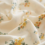 mixinni Aesthetic Floral Duvet Cover Set King Size, Farmhouse Boho Yellow - Image 6