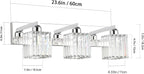 Aipsun Vanity Light Fixtures Crystal Bathroom Lighting Fixtures Chrome Vanity - Image 6