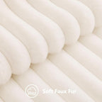 decorUhome Summer Cozy Faux Fur Throw Pillow Covers 18x18 Set of 2 Decorative - Image 3