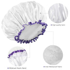 Aquior Shower Cap, Shower Cap for Women Reusable Waterproof, Large Bath Hair - Image 7