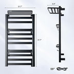 LANMEL 2 in 1 Towel Warmer Rack & Towel Rack Wall, 10 Bars Electric Wall - Image 2