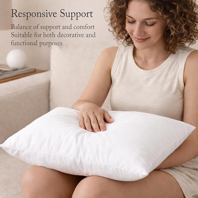 puredown® 22x22 Feather Down Pillow Insert, 1 Pack Throw Pillow Insert - Image 3