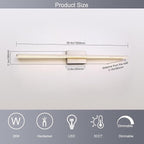 39.4 inch Brushed Nickel Bathroom Vanity Light Bar 5CCT Dimmable Bathroom Light - Image 5
