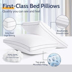 ROUMEA Pillows Queen Size Set of 4, Gusseted Bed Pillows - Image 4