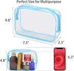 Tbestmax 10 Pcs Clear Cosmetic Bags Makeup Bags Portable Waterproof Travel - Image 2