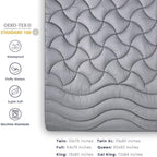 SLEEP ZONE Waterproof King Mattress Pad, Soft Mattress Topper, Fitted Mattress - Image 6