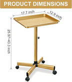 Salon Rolling Tray, Height Adjustable Tattoo Tray Rolling Cart, Storage Utility - Image 2