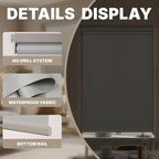 HESTIA No Drill Cordless Blackout Roller Shades Screwless Waterproof Shower - Image 2