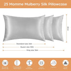 Silk Pillowcase for Hair and Skin, 2 Pack 100% Mulberry Silk Pillowcase 25 Momme - Image 7