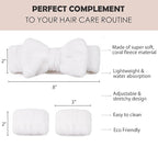 Ayesha White Spa Headband and Wristband Set - Image 2