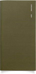 Cloth & Paper Travel Notebook | Graph Notebook – Olive | A5 Slim Grid Paper by ClothandPaper