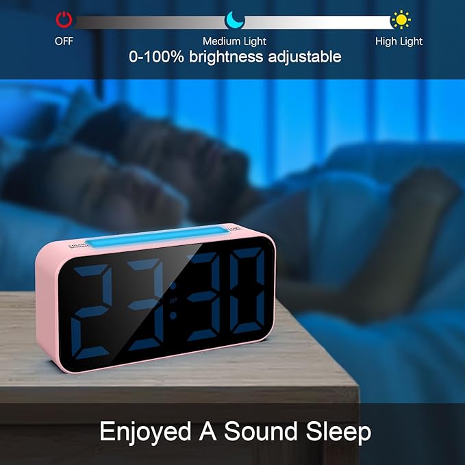 Topski Loud Alarm Clocks for Bedrooms Heavy Sleepers, Digital Clock - Image 3