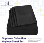 Sweet Home Collection 6 Piece 1500 Supreme Collection Brushed Microfiber Deep - Image 2