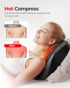 Electric Neck Massager Pillow, Ultra-Quiet Corded Neck and Shoulder Massager - Image 4