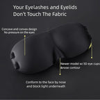 ALASKA BEAR Sleep Mask 2 Straps, Deep Concave Molded Foam Mask - Image 3