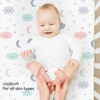 Yoofoss Pack and Play Sheets Fitted, Mini Crib Sheets 2-Pack - Image 4