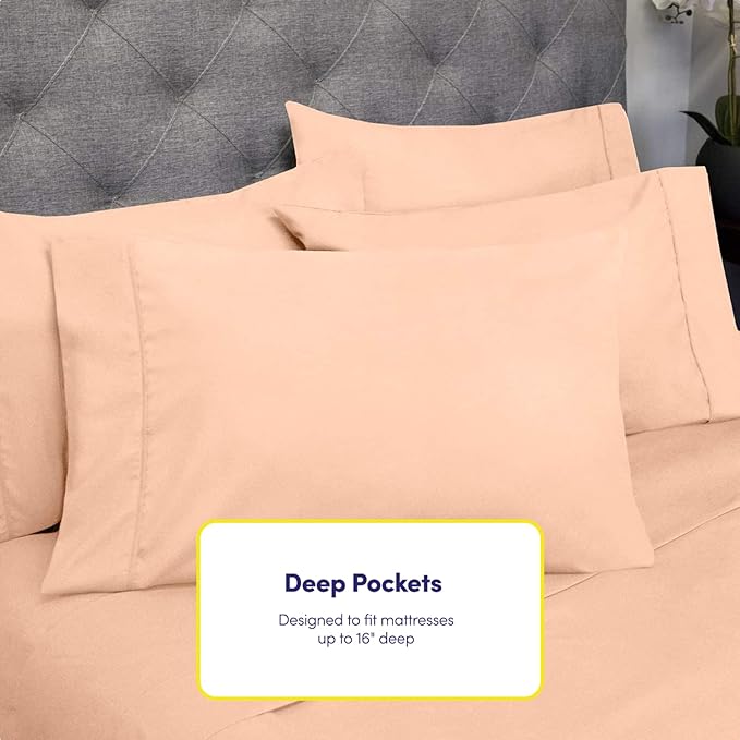 Sweet Home Collection 6 Piece Bed Sheet Set - Image 5