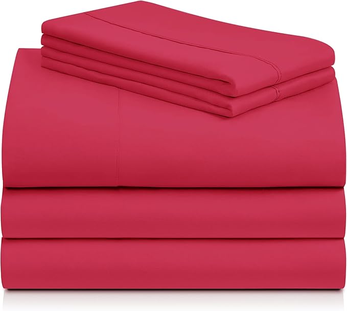 LuxClub 5 PC Sheet Set Bed Sheets Deep Pockets 16" Eco Friendly Wrinkle Free - Image 8