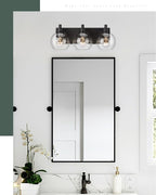 Bathroom Light Fixtures, 3-Light Matte Black Vanity Light, Modern Wall Sconces - Image 6