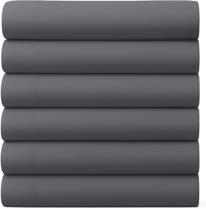 GOLD TEXTILES Full Flat Sheet 12 Pack – Brushed Microfiber Top Sheets by GOLDTEXTILES