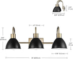 GLOBE Electric 63000058 5-Piece All-in-One Bathroom Accessory Set, Brass & Black - Image 9