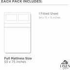 Linen Home 100% Cotton Percale Weave Fitted Sheet, Full Size, English Rose - Image 6