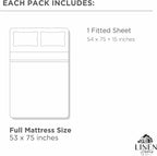 Linen Home 100% Cotton Percale Weave Fitted Sheet, Full Size, 1 Deep Pocket - Image 6