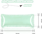Homiest Ruffle Satin Body Pillow Cover, Silky Satin Body Pillowcase - Image 3