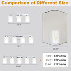 3-Light Bathroom Light Fixtures, Modern Vanity Lights, Chrome Metal Wall Lamp - Image 5