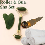 Gua Sha Facial Tool and Jade Roller Set –Anti-Aging Tools - Image 3