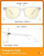 TIJN Gaming Glasses Blue Light Blocking Glasses - Image 6