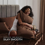 MR&HM Satin Bed Sheets, King Size Sheets Set - Image 4