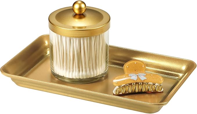 SheeChung Vintage Farmhouse Decor Metal Vanity Tray, Countertop Guest Hand - Image 3