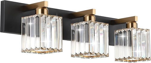 Aipsun Crystal Vanity Light Bathroom Lighting Fixtures 3 Light Modern Vanity by Aipsun