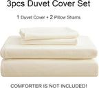PURE ERA Jersey Knit Duvet Cover Set 100% T-Shirt Cotton Super Soft Comfy 3pc - Image 7