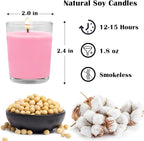 Set of 20 Pink Votive Candles Clear Glass Filled Unscented Soy Wax Candle - Image 7
