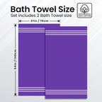 Infinitee Xclusives 100% Cotton Luxury Bath Towels Set of 2 - Image 3