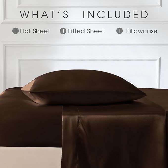 FreshCulture Satin Sheets Twin XL Bed Set - Image 3