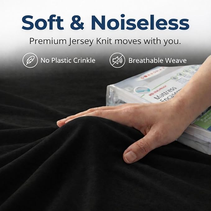 Guardmax Jersey Knitted Crib Size Zippered Mattress Encasement - Image 7