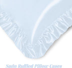 Homiest Ruffle Satin Body Pillow Cover, Silky Satin Body Pillowcase - Image 5