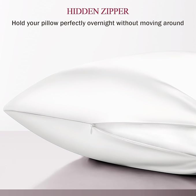100% Silk Pillow Cases 2 Pack Standard Size Mulberry Silk Pillowcase Set of 2 - Image 5