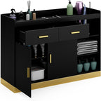 Salon Storage Cabinet Barber Station, Free Standing Hair Styling Station by HolaiNail