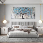 Blue Tree Canvas Wall Art - Image 3