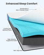 PERLECARE 3 Inch Firm Mattress Topper King Size, Cooling Gel-Infused & Bamboo - Image 2